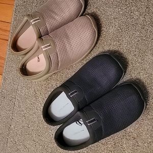 2 pair slip on shoes. 71/2